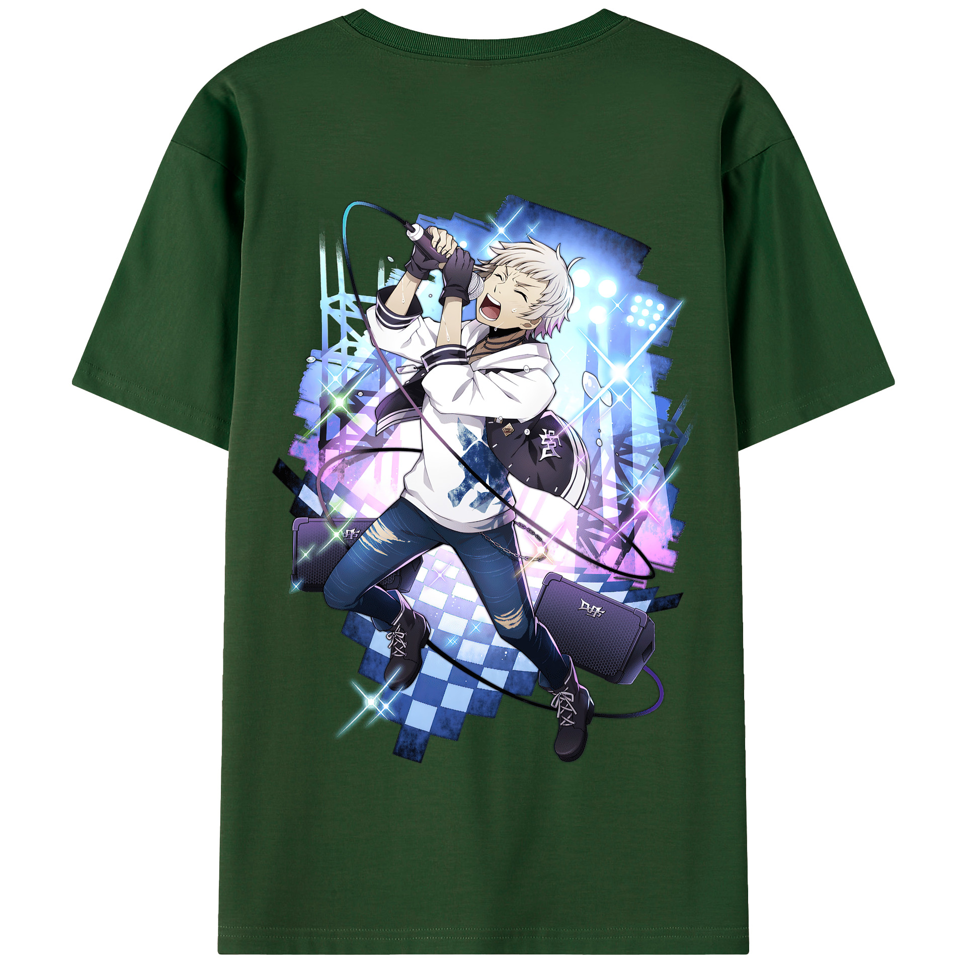 （画像用） 文豪ストレイドッグス Bungo Stray Dogs 綿100％半袖Tシャツ（背面プリント）